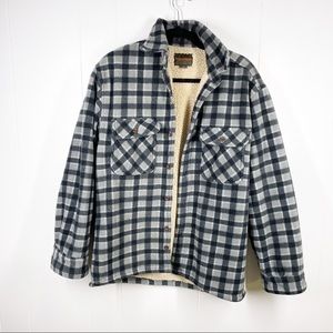 Northwest Territory Checkered Flannel Sherpa Lined Shacket Size Small